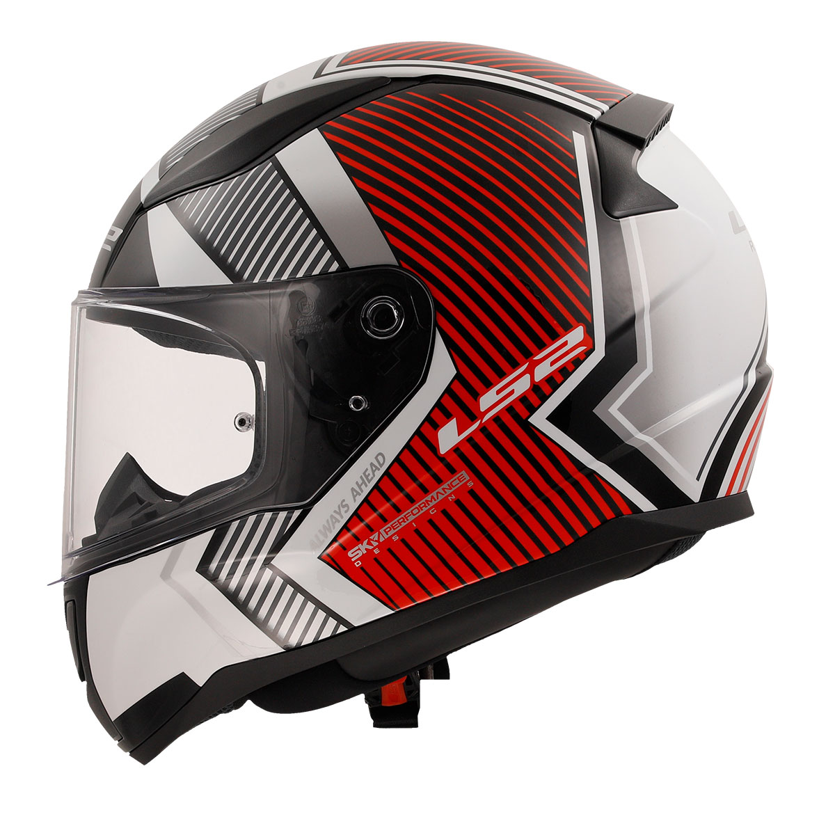 LS2 RAPID 2 EXTRA BEYAZ-KIRMIZI KASK