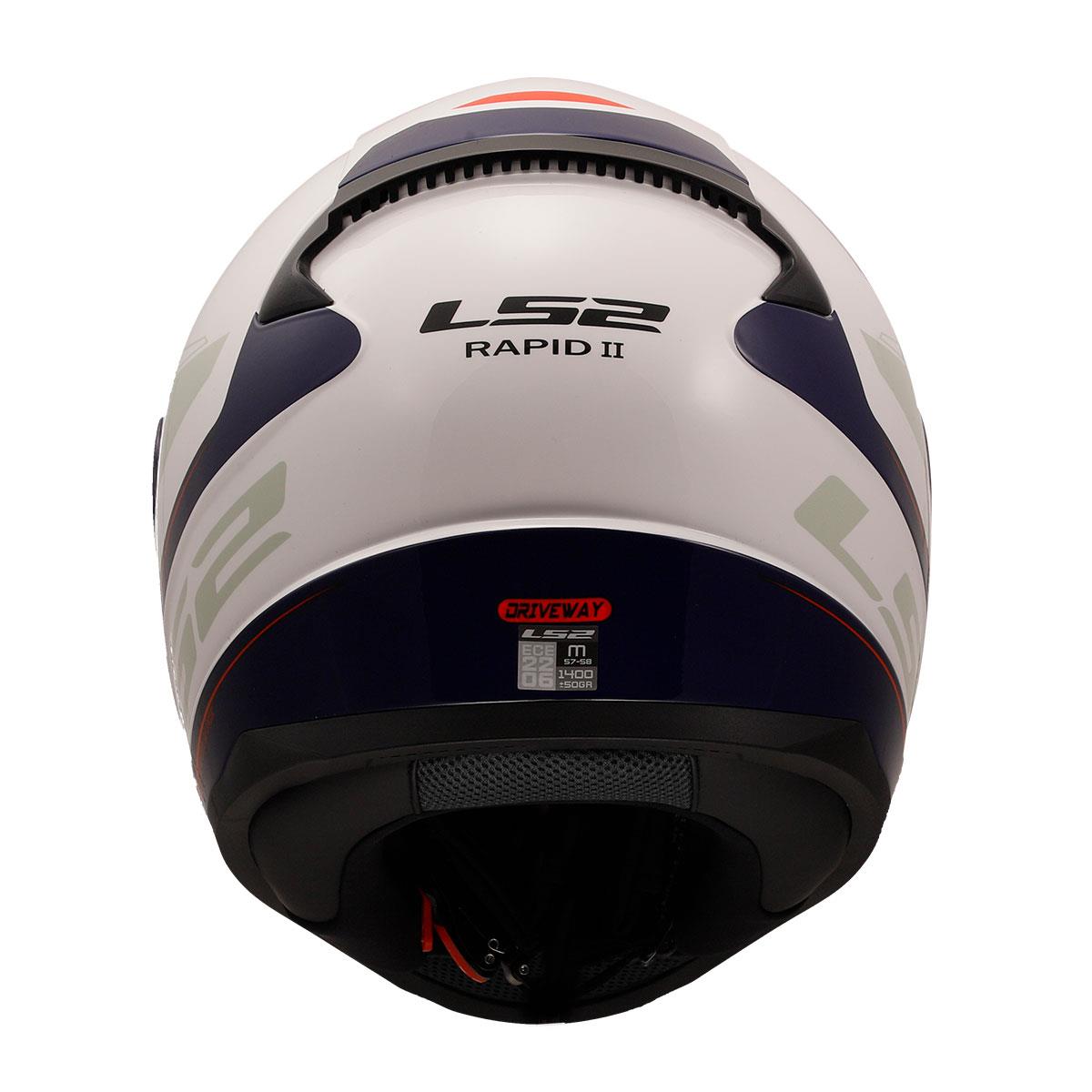 LS2 RAPID 2 DRIVEWAY BEYAZ MAVİ KAPALI KASK