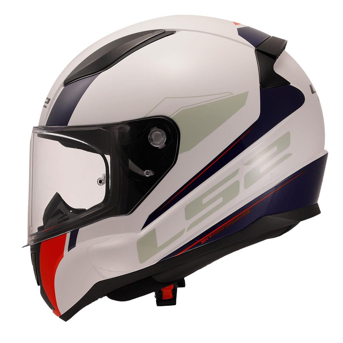 LS2 RAPID 2 DRIVEWAY BEYAZ MAVİ KAPALI KASK
