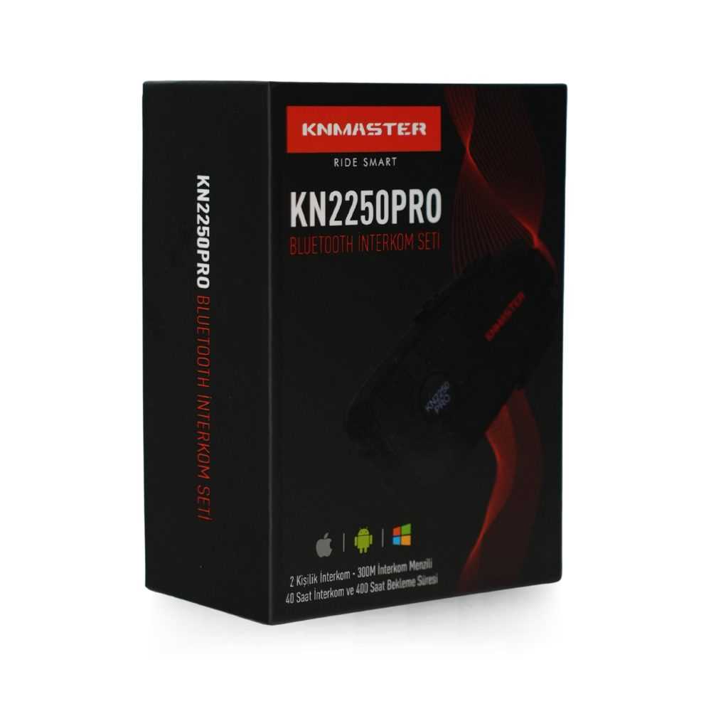 Knmaster KN2250 PRO Motosiklet Kask İnterkom Bluetooth Intercom Kulaklık Seti